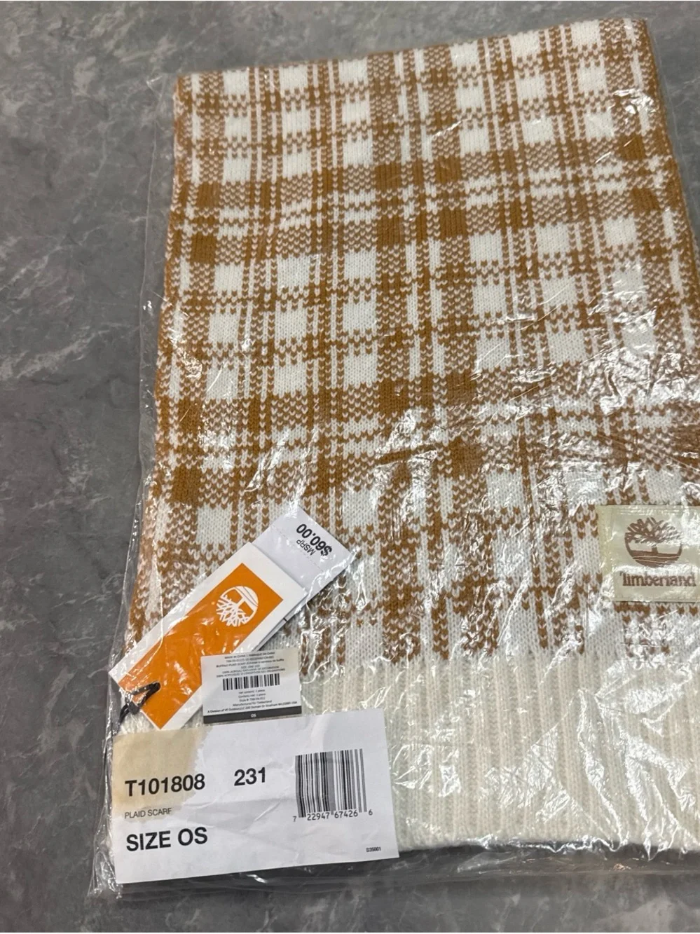 Timberland Cream and Brown Patterned Men’s Sweater